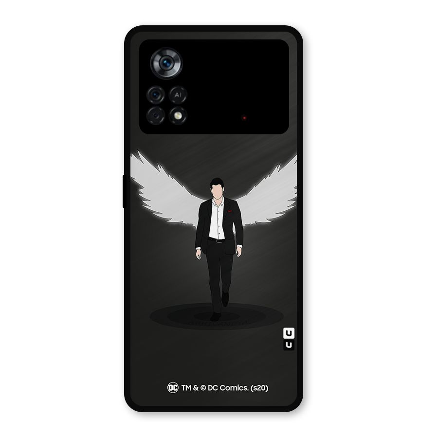 Lucifer Minimalistic Archangel Art Metal Back Case for Poco X4 Pro 5G