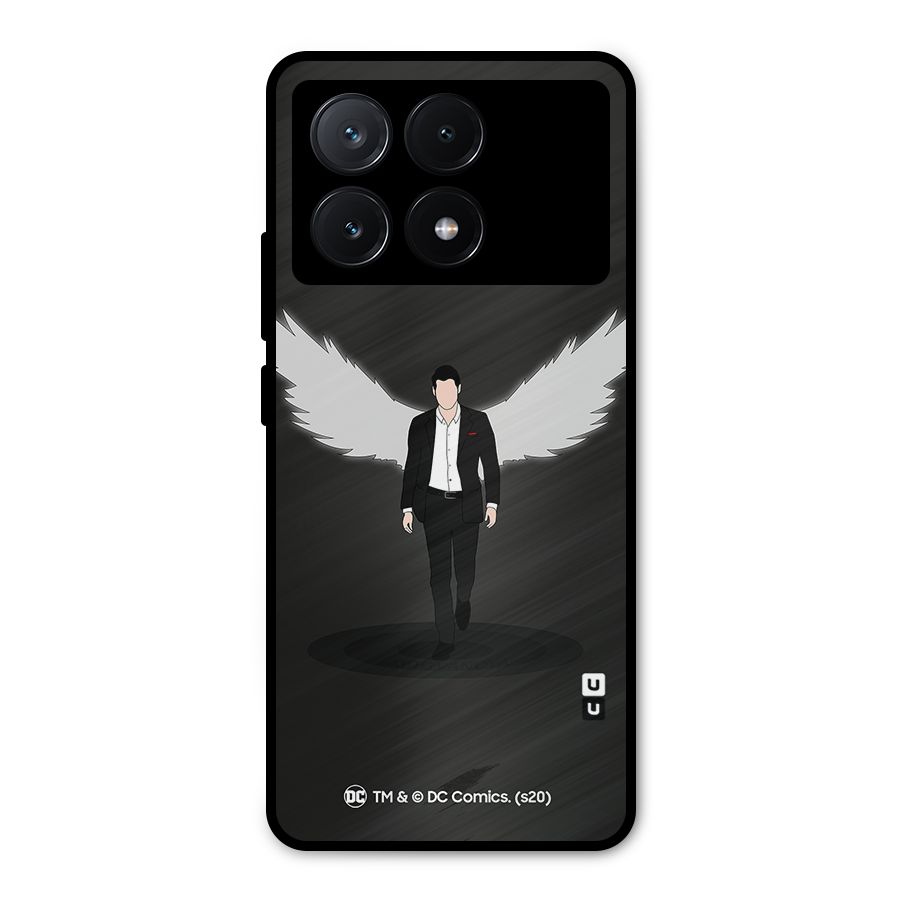 Lucifer Minimalistic Archangel Art Metal Back Case for Poco X6 Pro