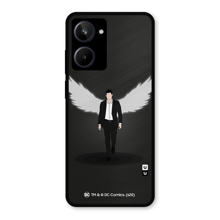 Lucifer Minimalistic Archangel Art Metal Back Case for Realme 10