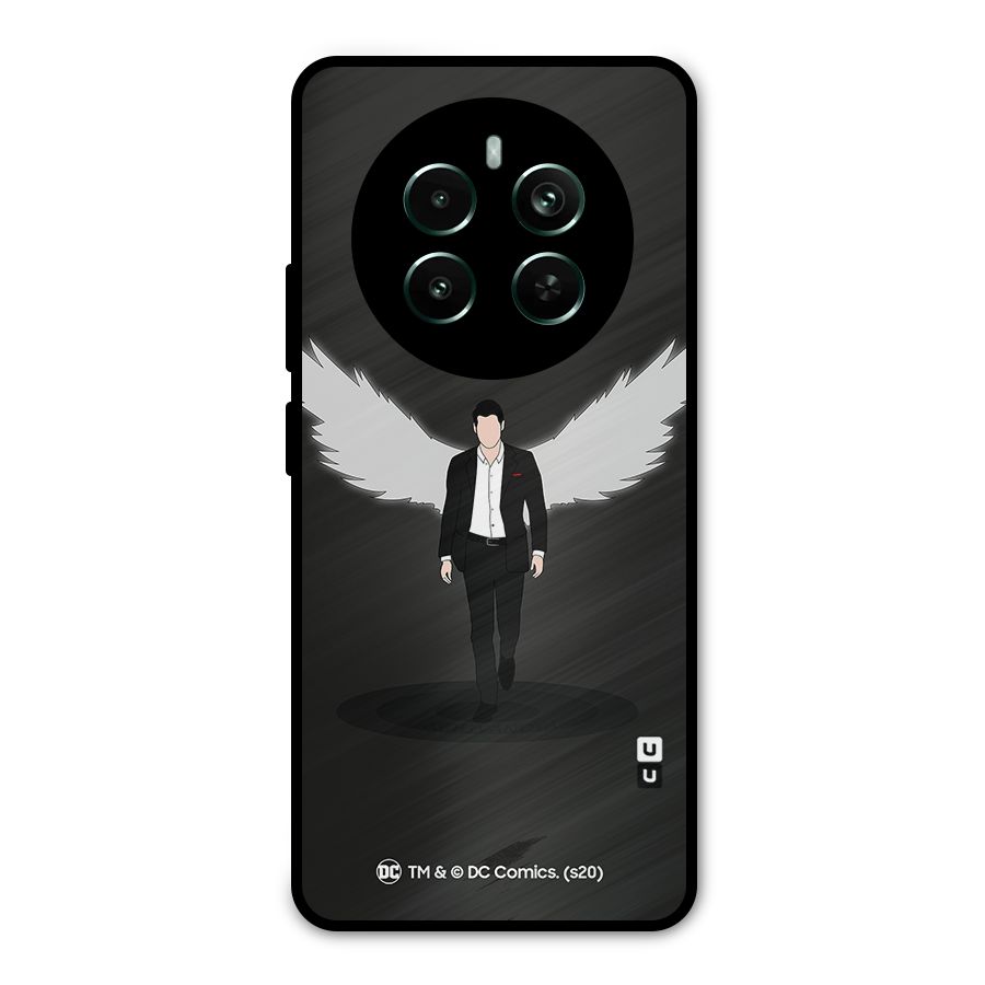 Lucifer Minimalistic Archangel Art Metal Back Case for Realme 12 Pro Plus