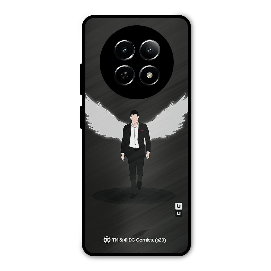 Lucifer Minimalistic Archangel Art Metal Back Case for Realme 12x 5G