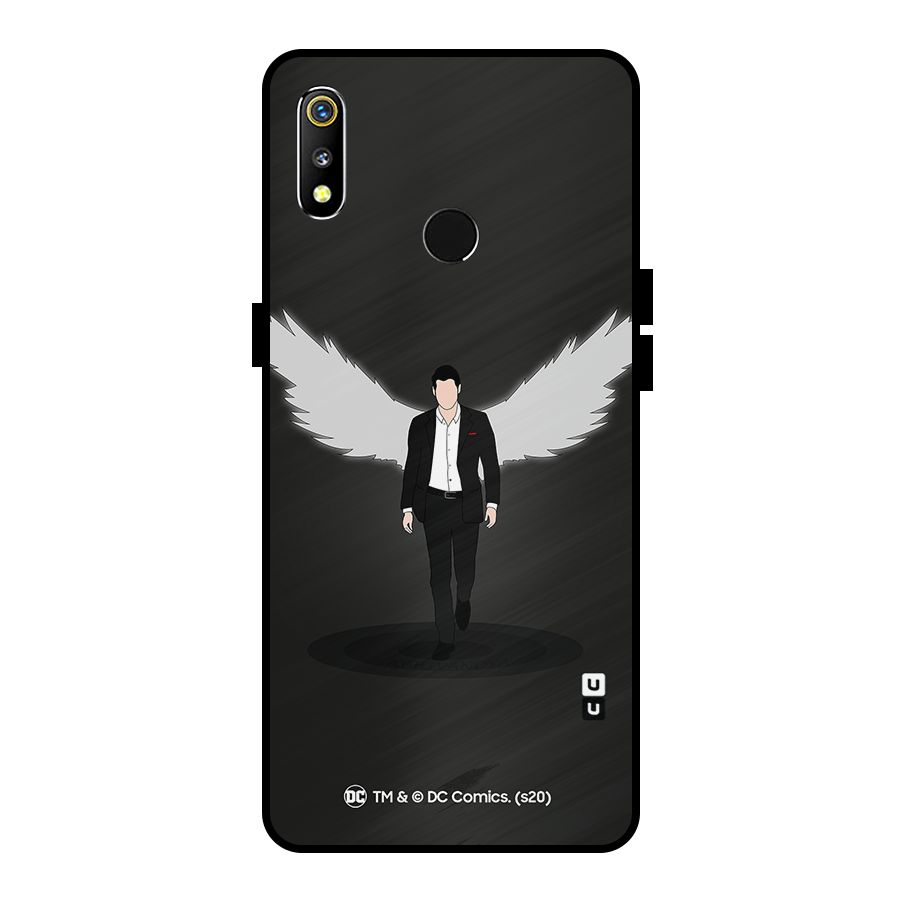 Lucifer Minimalistic Archangel Art Metal Back Case for Realme 3i