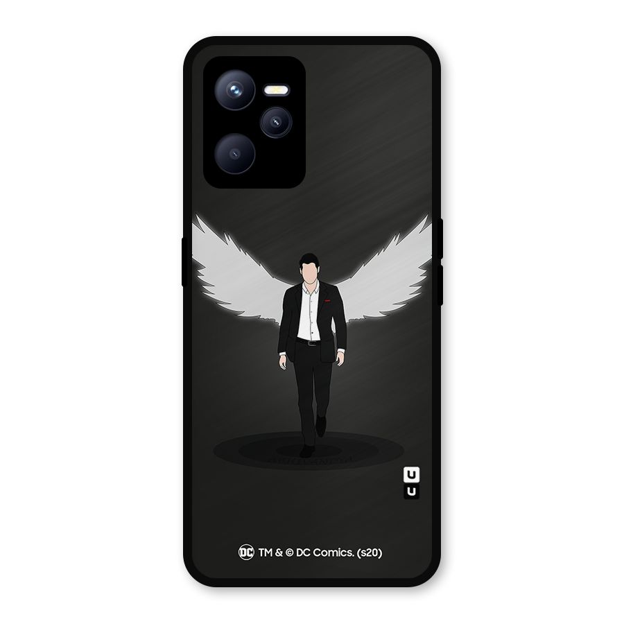 Lucifer Minimalistic Archangel Art Metal Back Case for Realme C35