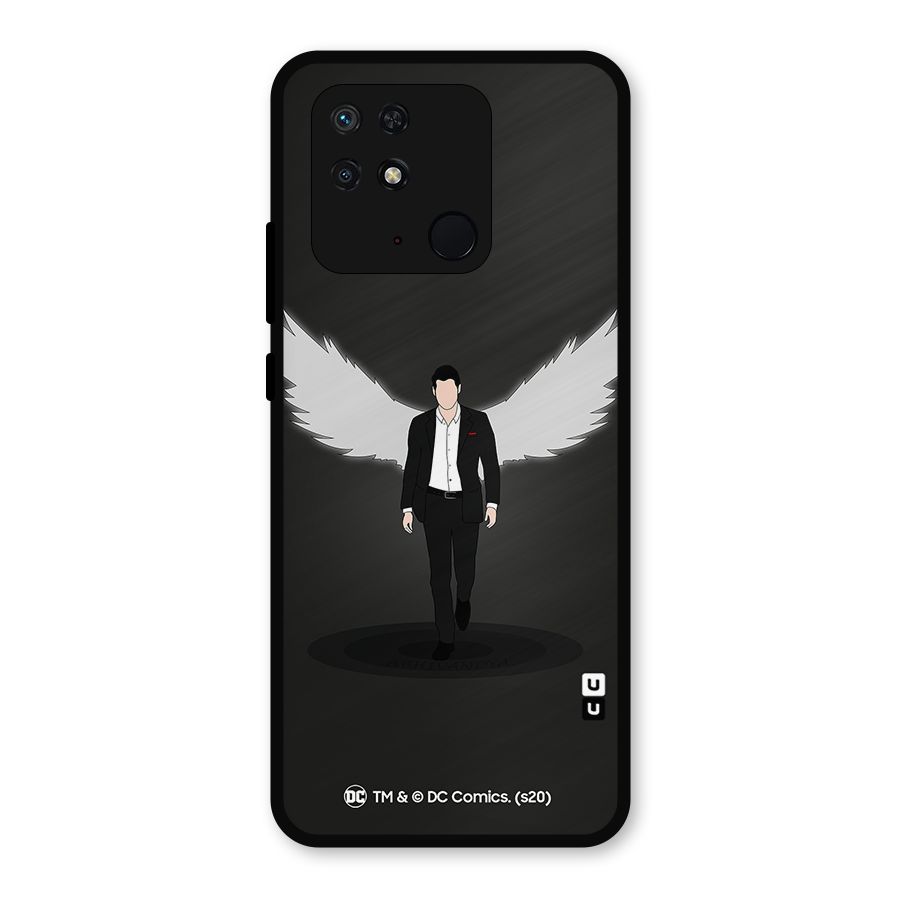 Lucifer Minimalistic Archangel Art Metal Back Case for Redmi 10 Power