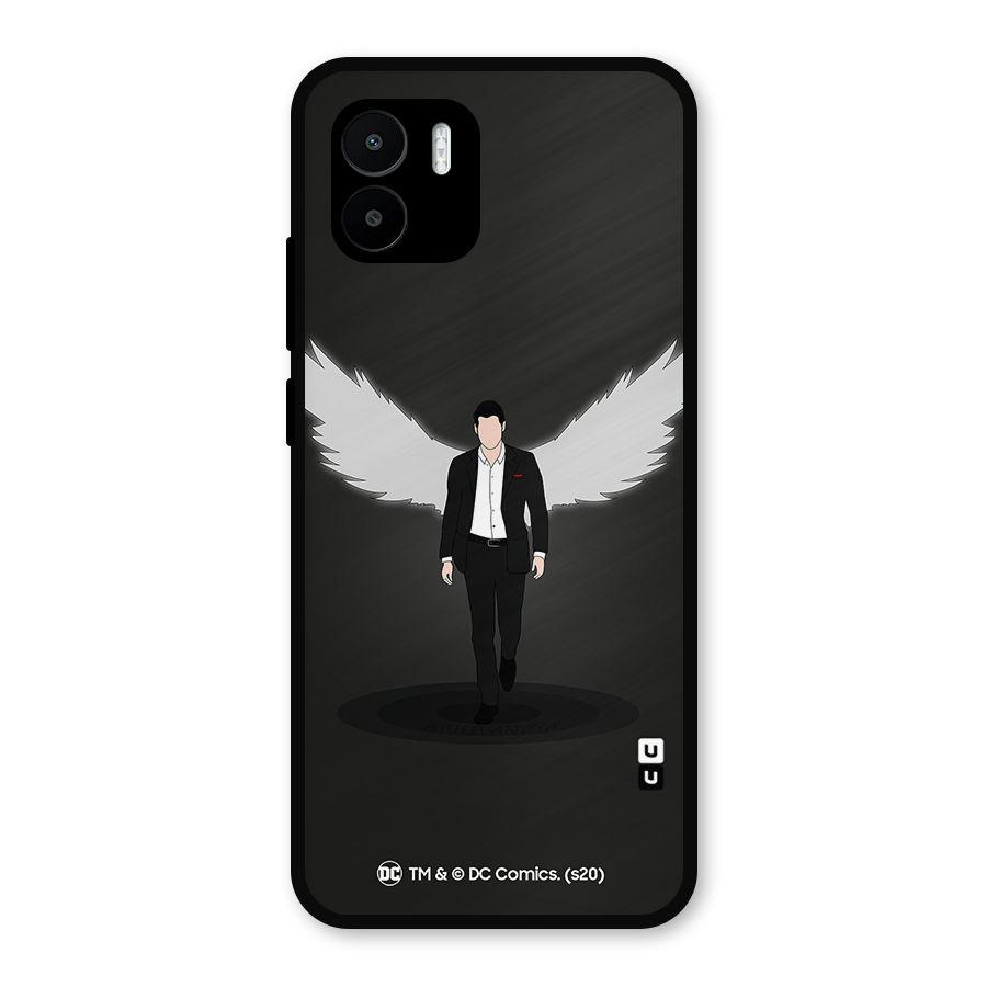 Lucifer Minimalistic Archangel Art Metal Back Case for Redmi A2