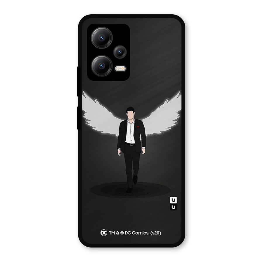 Lucifer Minimalistic Archangel Art Metal Back Case for Redmi Note 12 5G