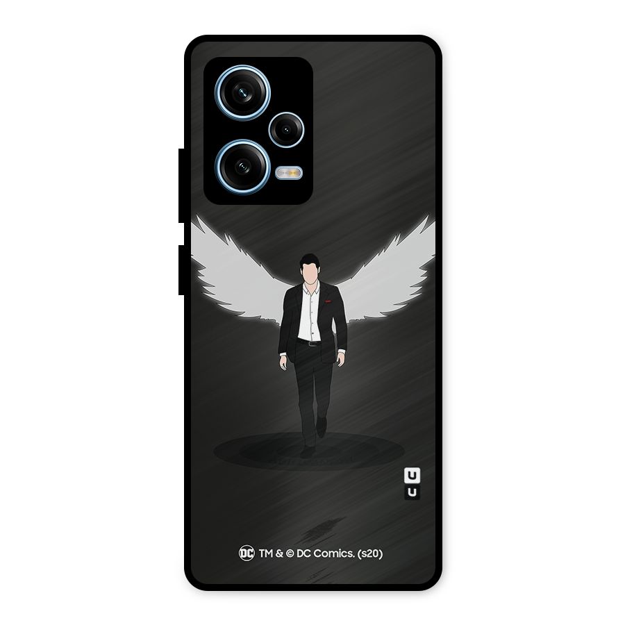 Lucifer Minimalistic Archangel Art Metal Back Case for Redmi Note 12 Pro