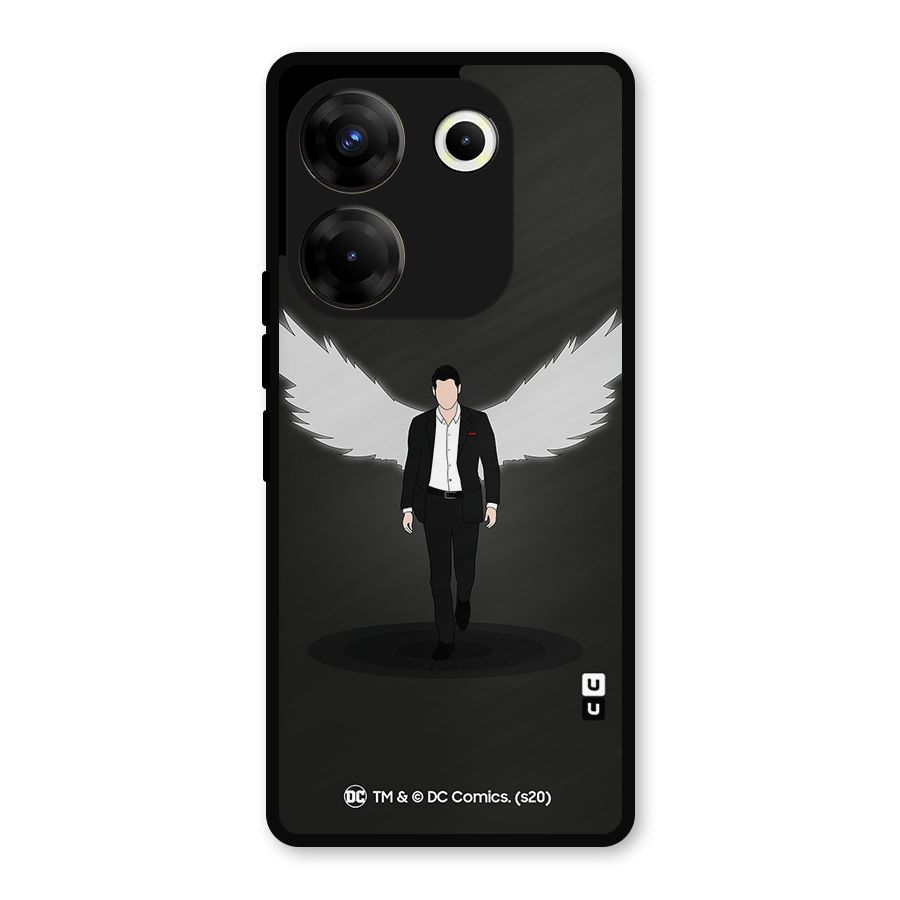 Lucifer Minimalistic Archangel Art Metal Back Case for Tecno Camon 20