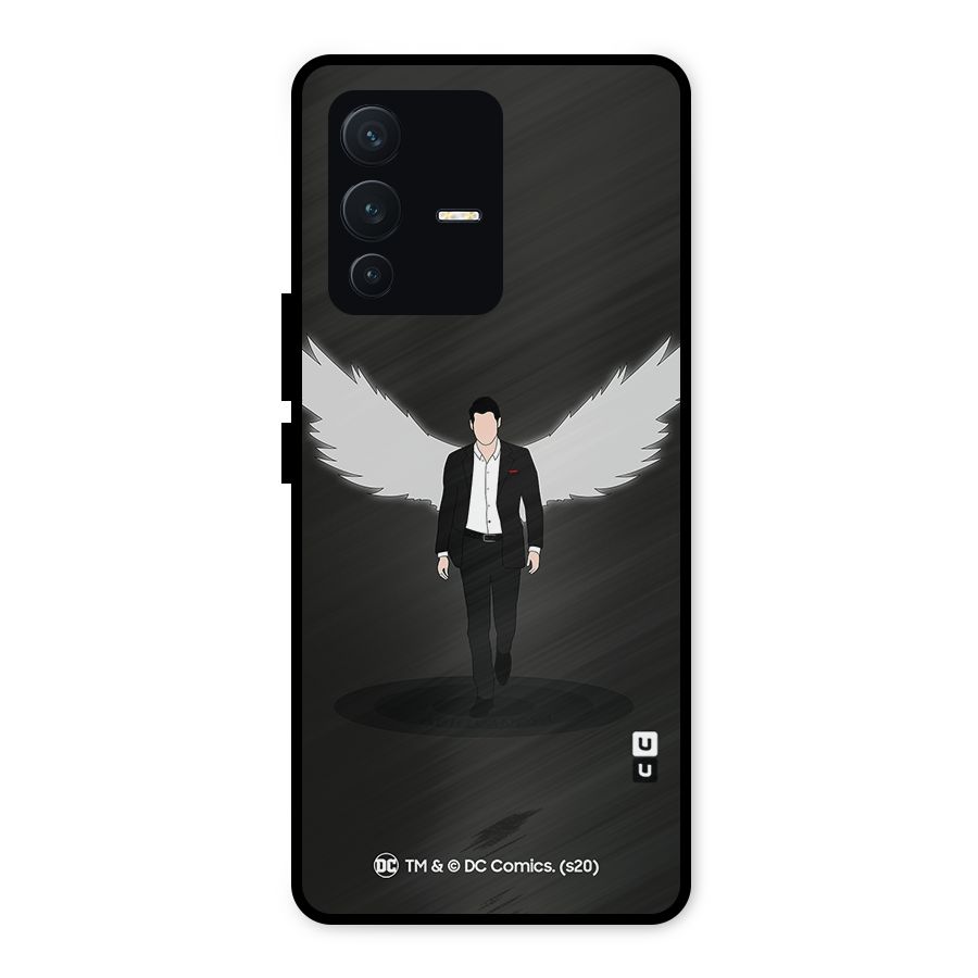 Lucifer Minimalistic Archangel Art Metal Back Case for Vivo V23 5G
