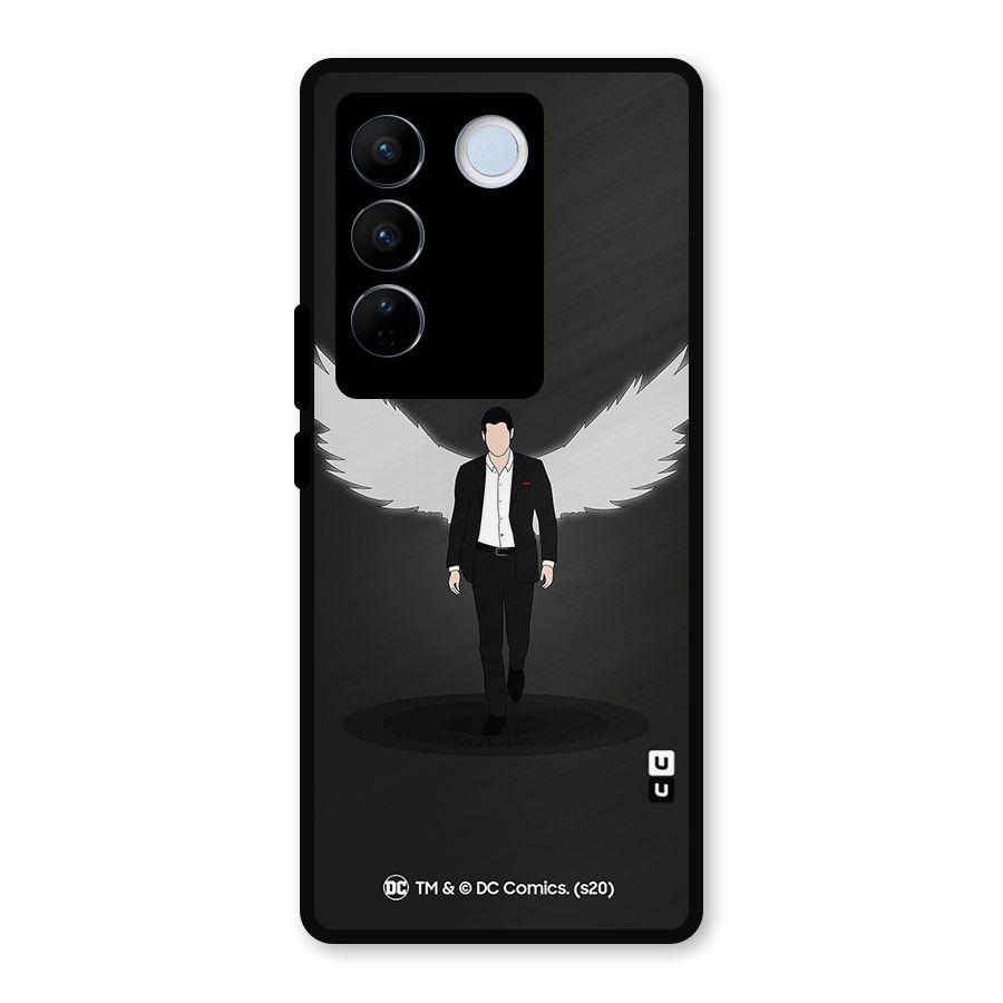 Lucifer Minimalistic Archangel Art Metal Back Case for Vivo V27