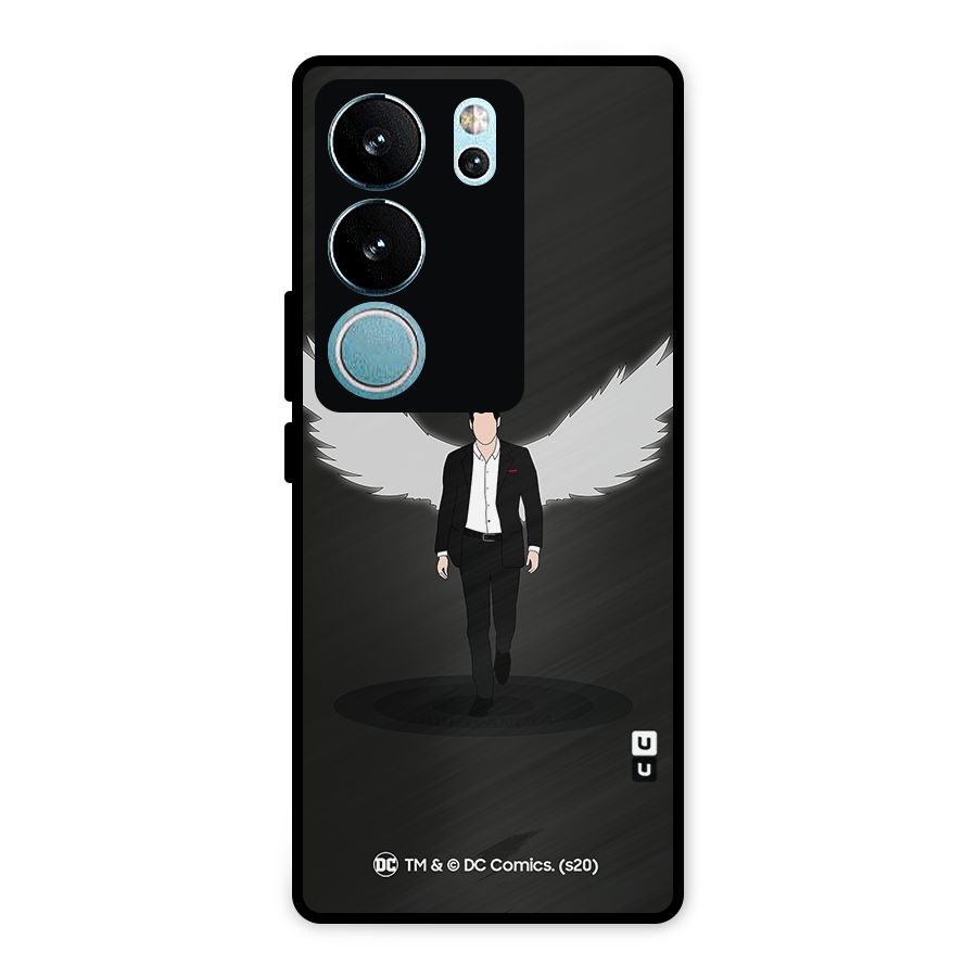 Lucifer Minimalistic Archangel Art Metal Back Case for Vivo V29 Pro