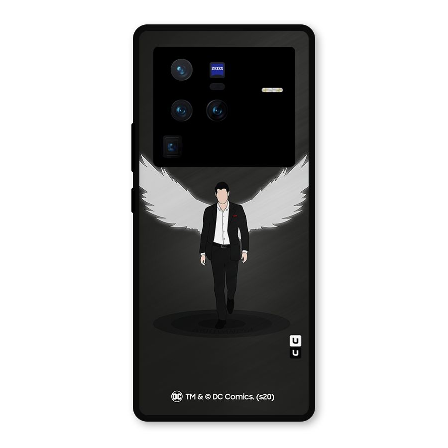 Lucifer Minimalistic Archangel Art Metal Back Case for Vivo X80 Pro