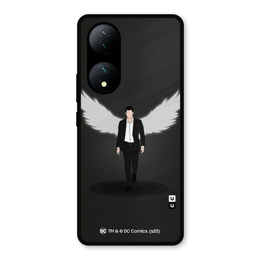 Lucifer Minimalistic Archangel Art Metal Back Case for Vivo Y100a