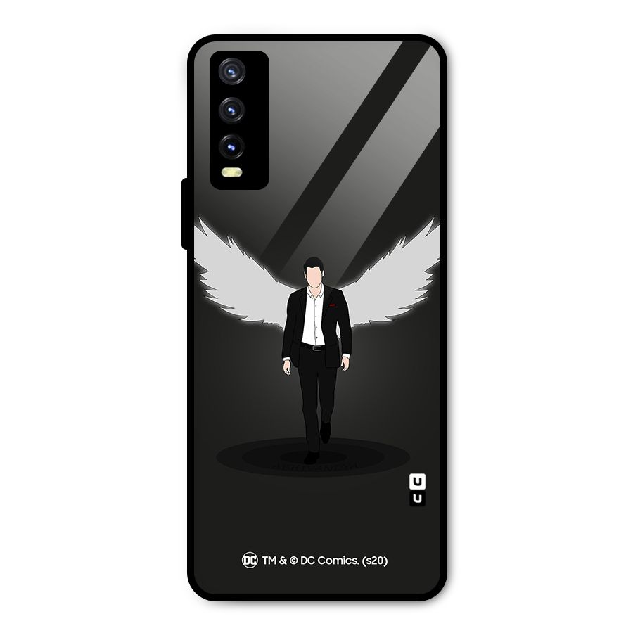 Lucifer Minimalistic Archangel Art Metal Back Case for Vivo Y20