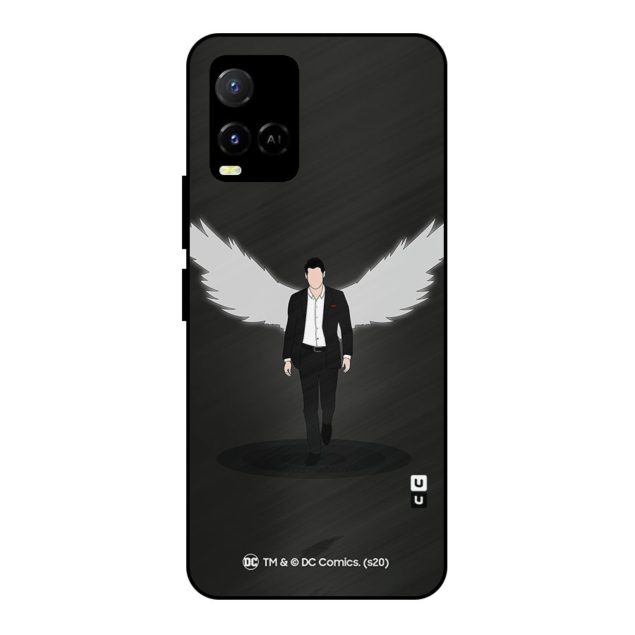 Lucifer Minimalistic Archangel Art Metal Back Case for Vivo Y21