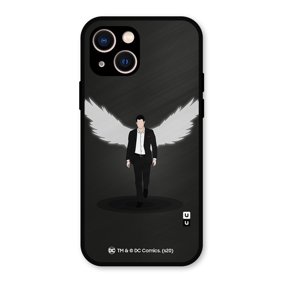 Lucifer Minimalistic Archangel Art Metal Back Case for iPhone 13