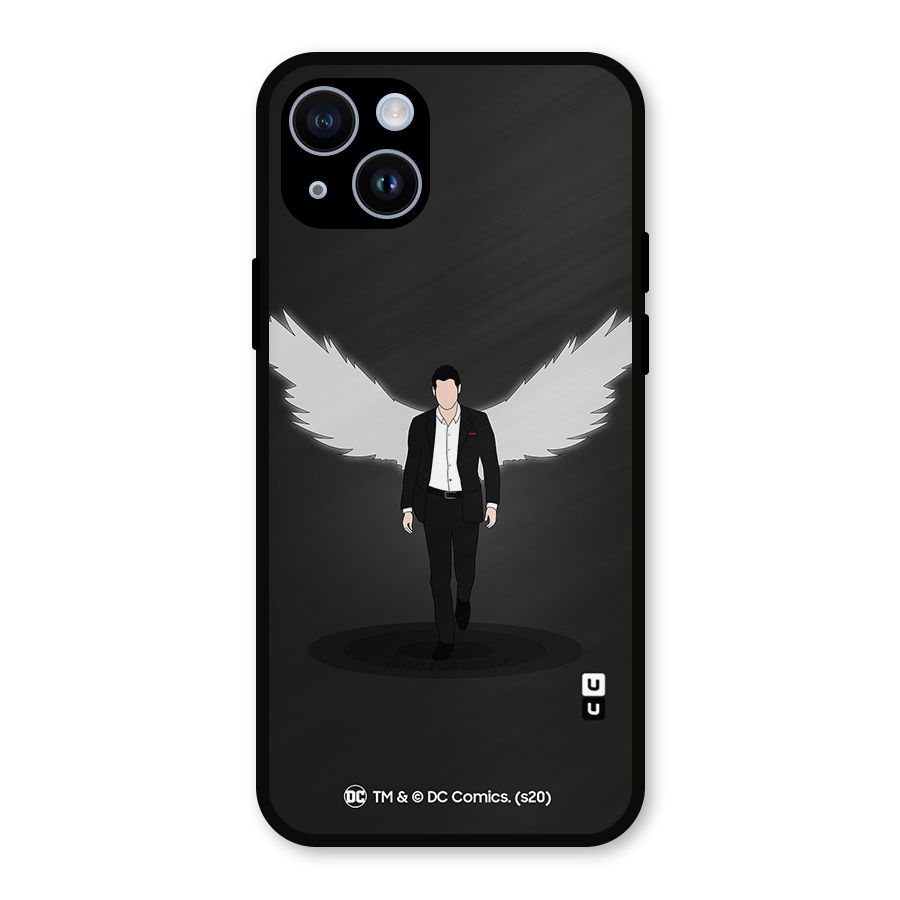 Lucifer Minimalistic Archangel Art Metal Back Case for iPhone 14