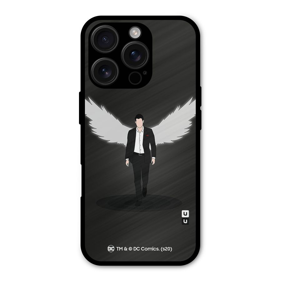 Lucifer Minimalistic Archangel Art Metal Back Case for iPhone 16 Pro