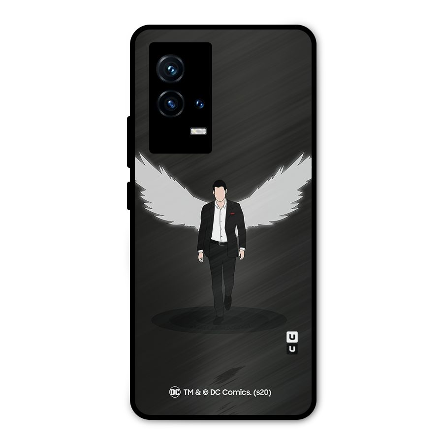 Lucifer Minimalistic Archangel Art Metal Back Case for iQOO 9 5G