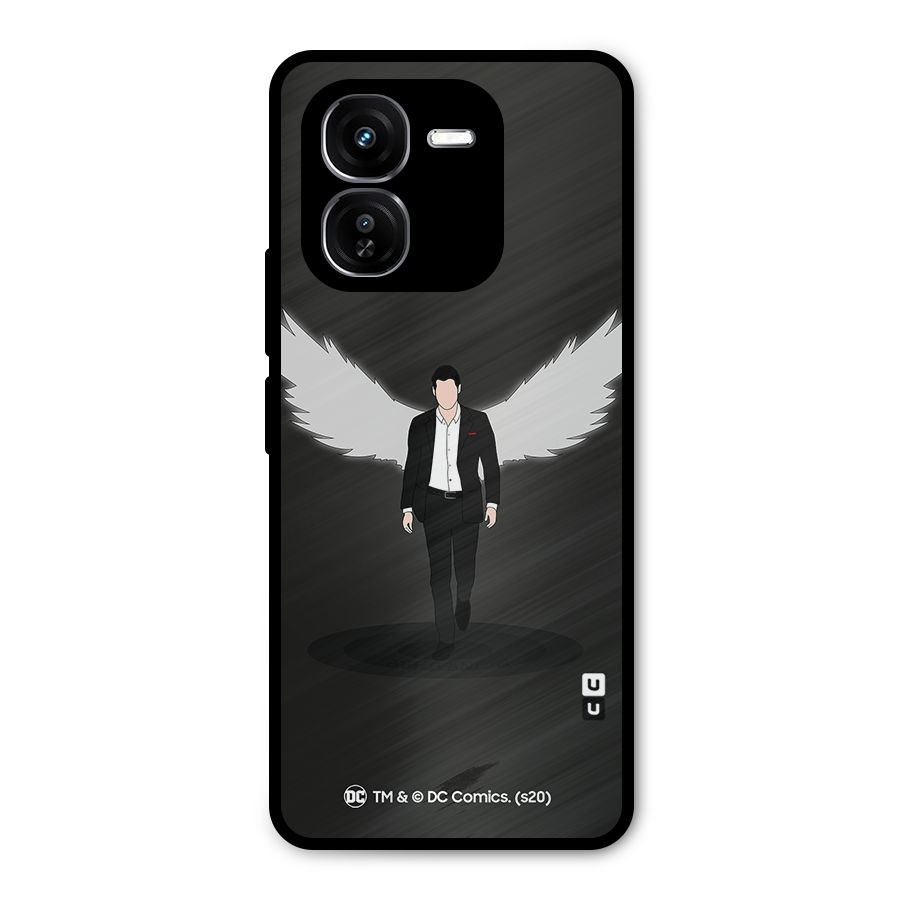 Lucifer Minimalistic Archangel Art Metal Back Case for iQOO Z9x