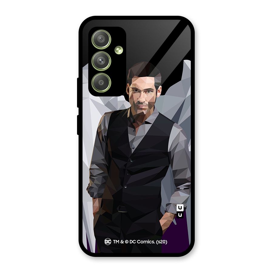 Lucifer Morningstar Art Abstract Glass Back Case for Galaxy A54