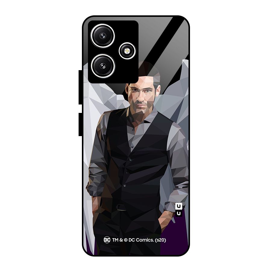 Lucifer Morningstar Art Abstract Glass Back Case for Poco M6 Pro