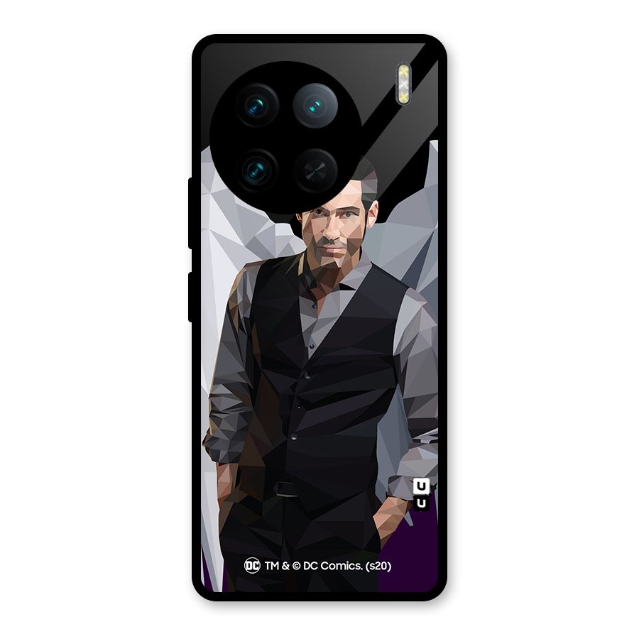 Lucifer Morningstar Art Abstract Glass Back Case for Vivo X90 Pro