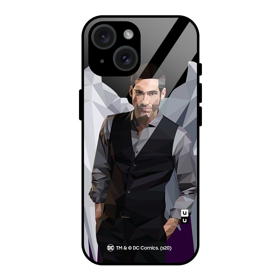 Lucifer Morningstar Art Abstract Glass Back Case for iPhone 15
