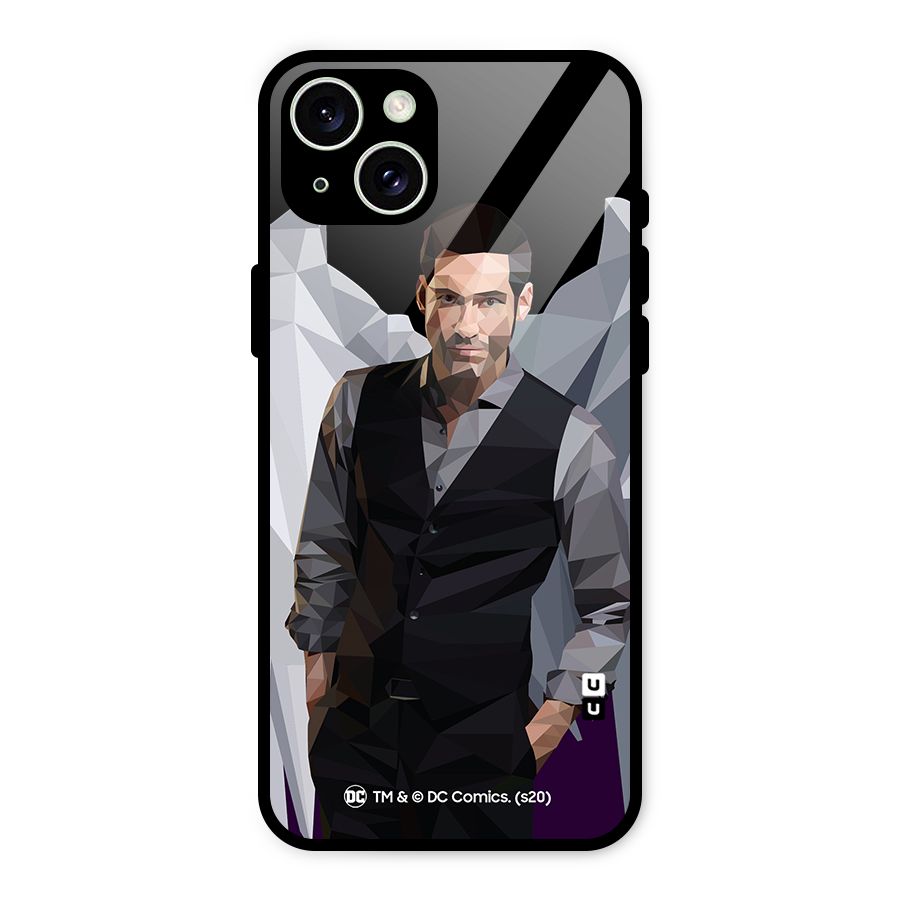 Lucifer Morningstar Art Abstract Glass Back Case for iPhone 15 Plus