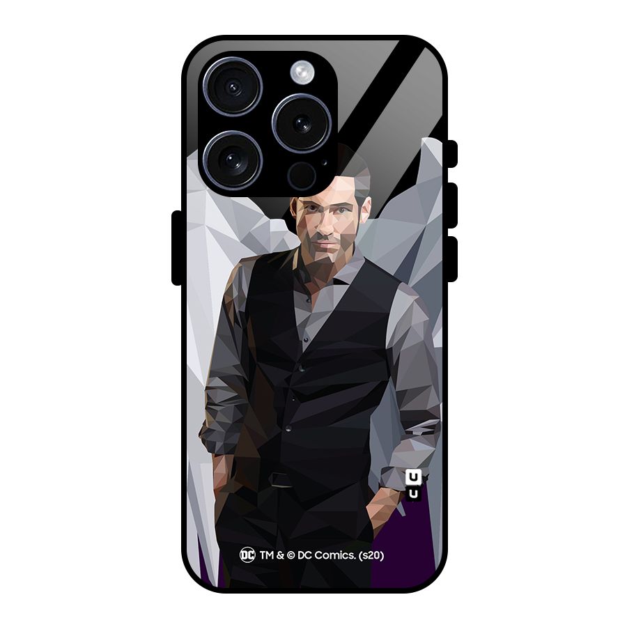 Lucifer Morningstar Art Abstract Glass Back Case for iPhone 15 Pro