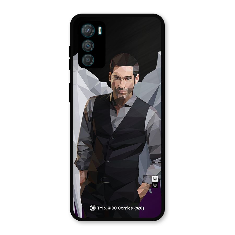 Lucifer Morningstar Art Abstract Metal Back Case for Moto G42