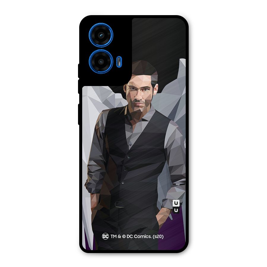 Lucifer Morningstar Art Abstract Metal Back Case for Moto G45
