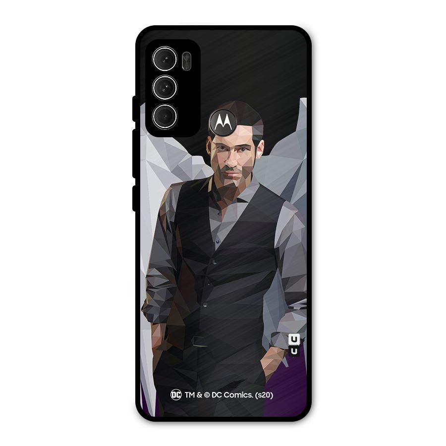 Lucifer Morningstar Art Abstract Metal Back Case for Moto G60