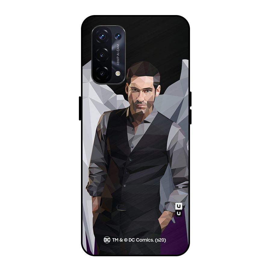 Lucifer Morningstar Art Abstract Metal Back Case for Oppo A74 5G