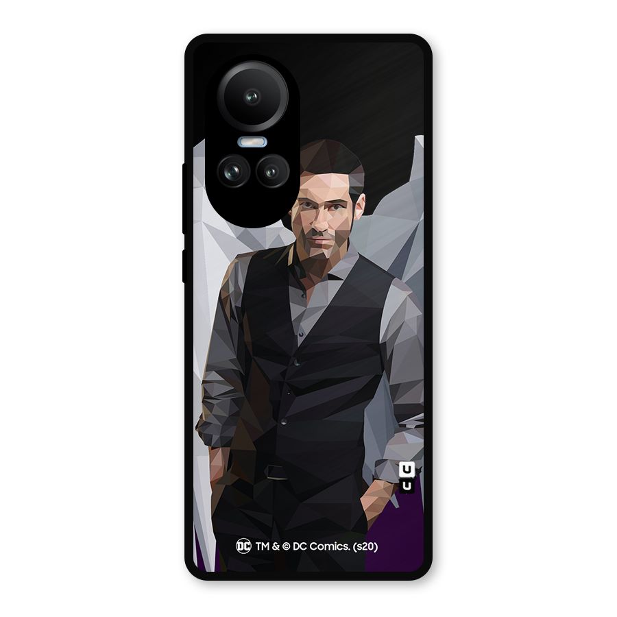 Lucifer Morningstar Art Abstract Metal Back Case for Oppo Reno10 Pro