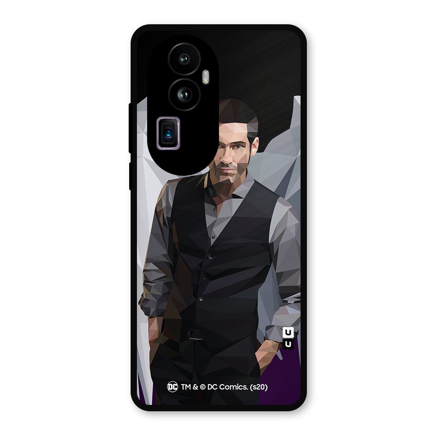 Lucifer Morningstar Art Abstract Metal Back Case for Oppo Reno10 Pro Plus