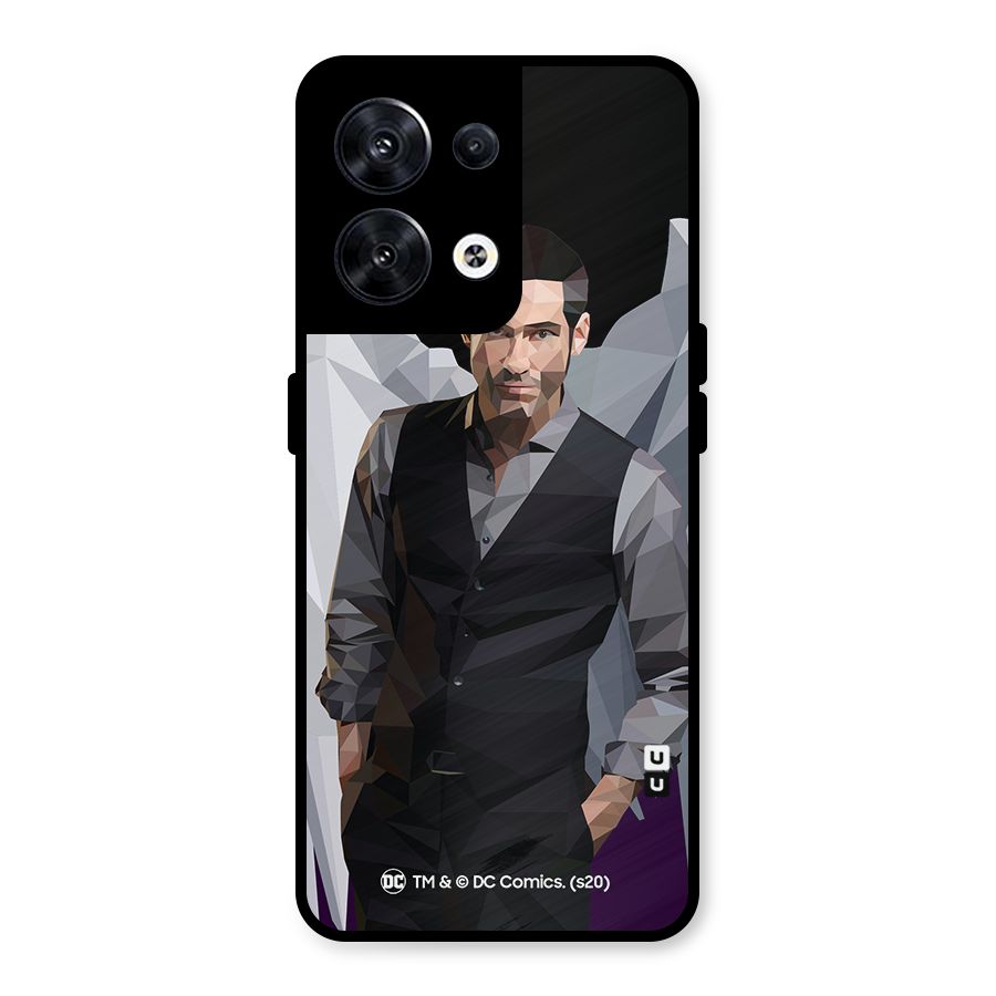 Lucifer Morningstar Art Abstract Metal Back Case for Oppo Reno8 5G