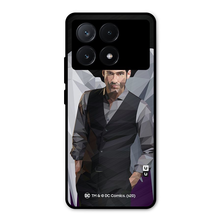 Lucifer Morningstar Art Abstract Metal Back Case for Poco X6 Pro