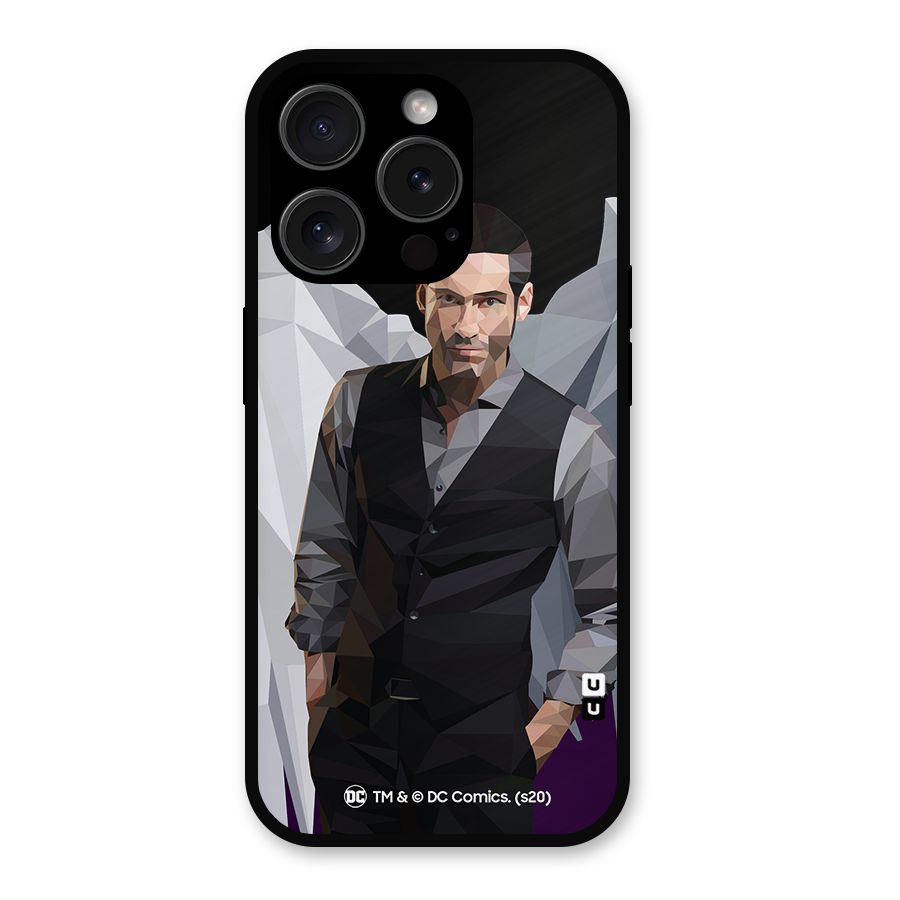 Lucifer Morningstar Art Abstract Metal Back Case for iPhone 15 Pro