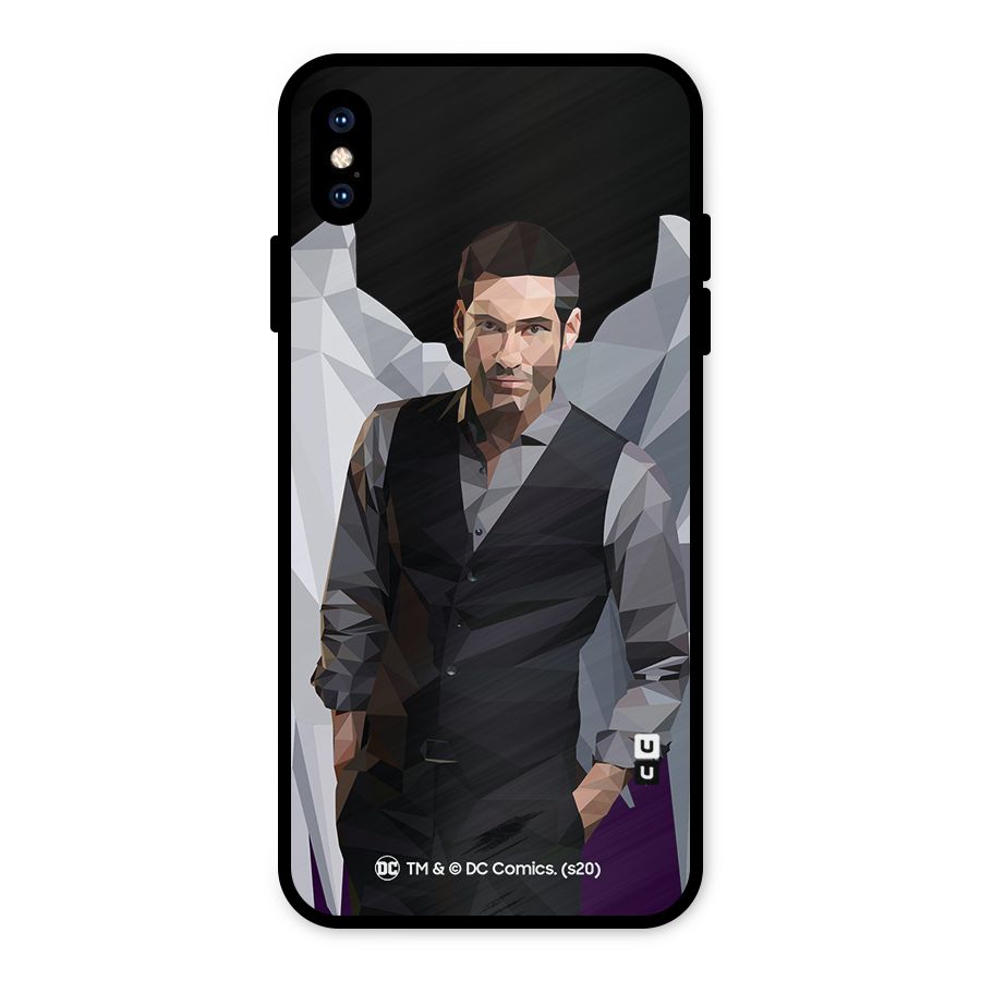 Lucifer Morningstar Art Abstract Metal Back Case for iPhone XS Max