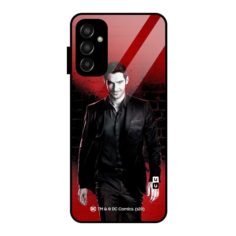 Lucifer Morningstar Wings Shadow Glass Back Case for Galaxy F13
