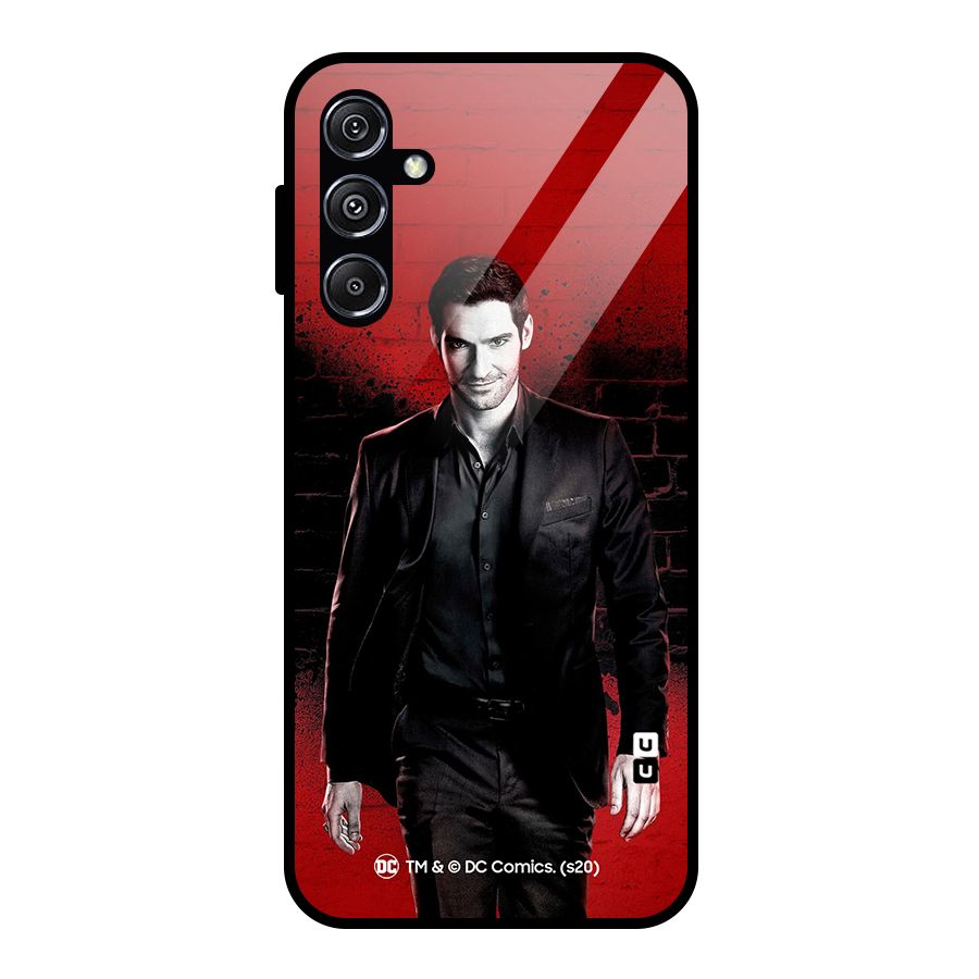 Lucifer Morningstar Wings Shadow Glass Back Case for Galaxy M34 5G