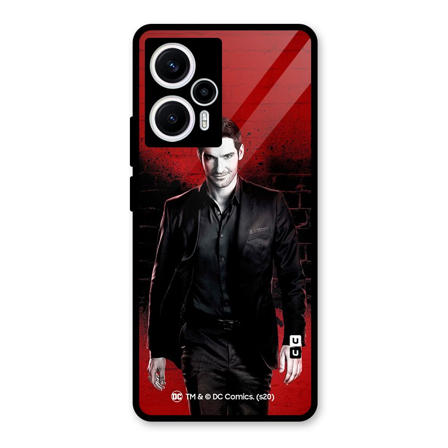 Lucifer Morningstar Wings Shadow Glass Back Case for Poco F5