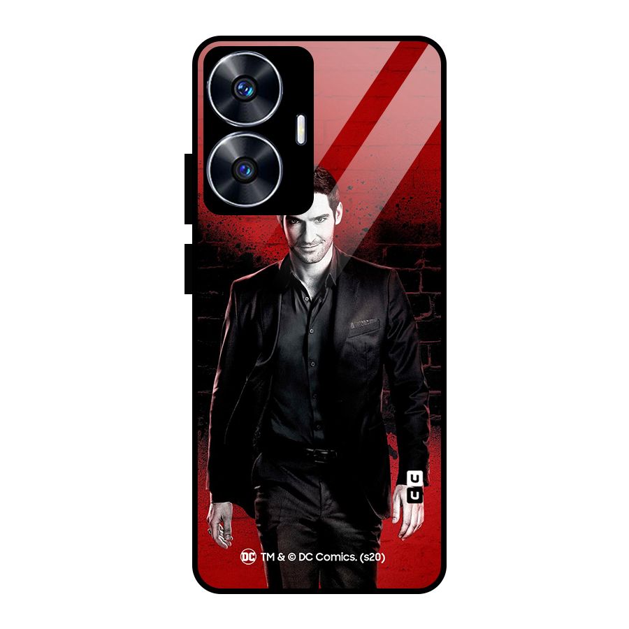 Lucifer Morningstar Wings Shadow Glass Back Case for Realme Narzo N55