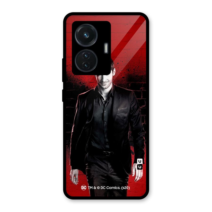 Lucifer Morningstar Wings Shadow Glass Back Case for Vivo T1 44W