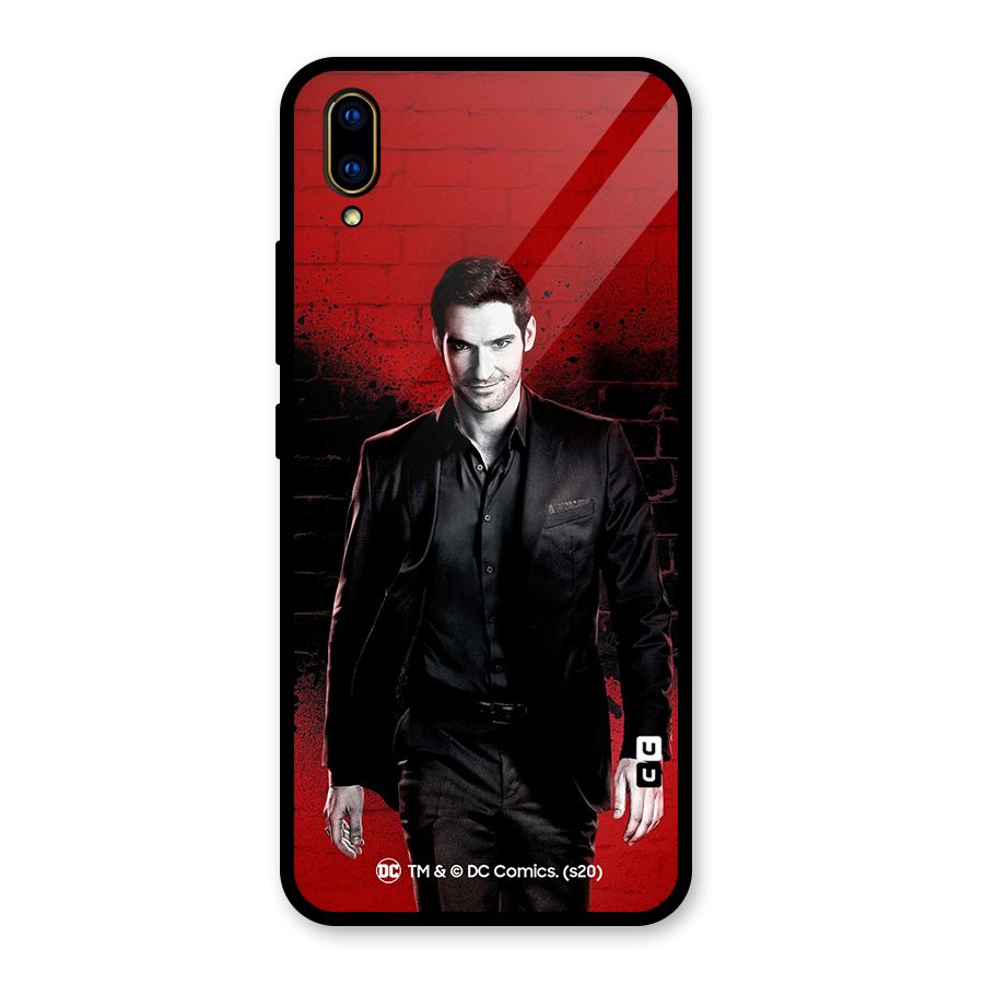 Lucifer Morningstar Wings Shadow Glass Back Case for Vivo V11 Pro