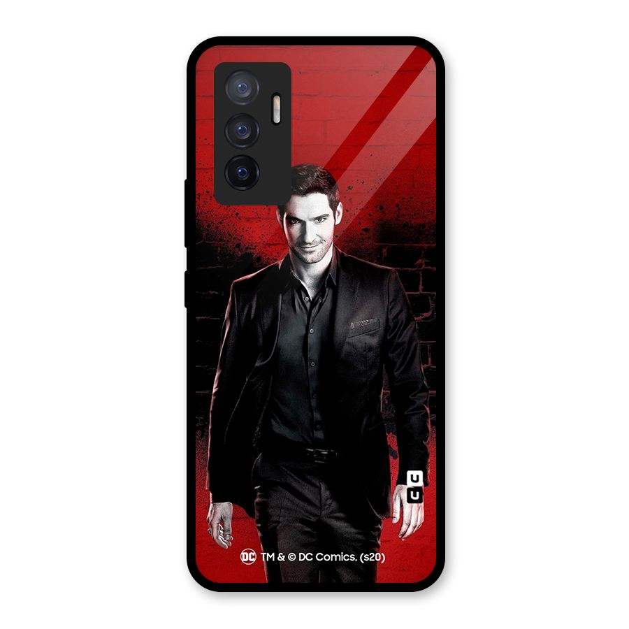 Lucifer Morningstar Wings Shadow Glass Back Case for Vivo V23e