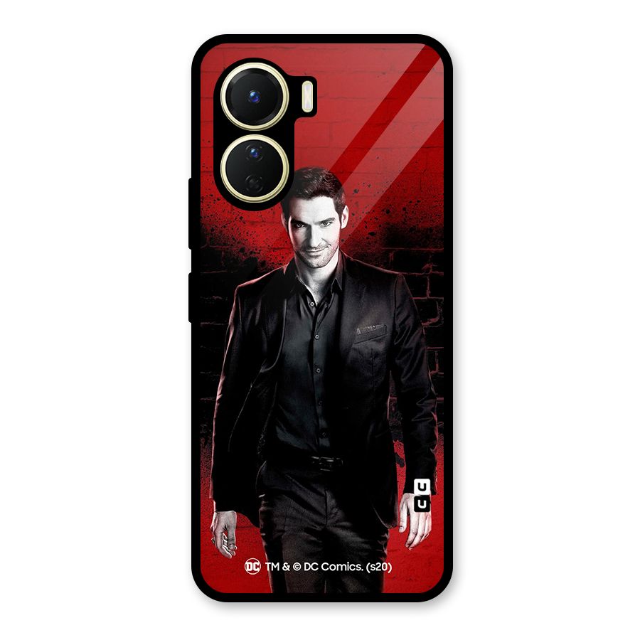 Lucifer Morningstar Wings Shadow Glass Back Case for Vivo Y16