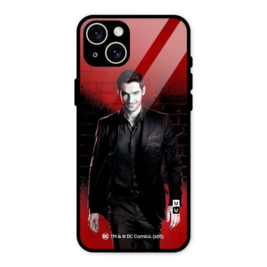 Lucifer Morningstar Wings Shadow Glass Back Case for iPhone 15 Plus