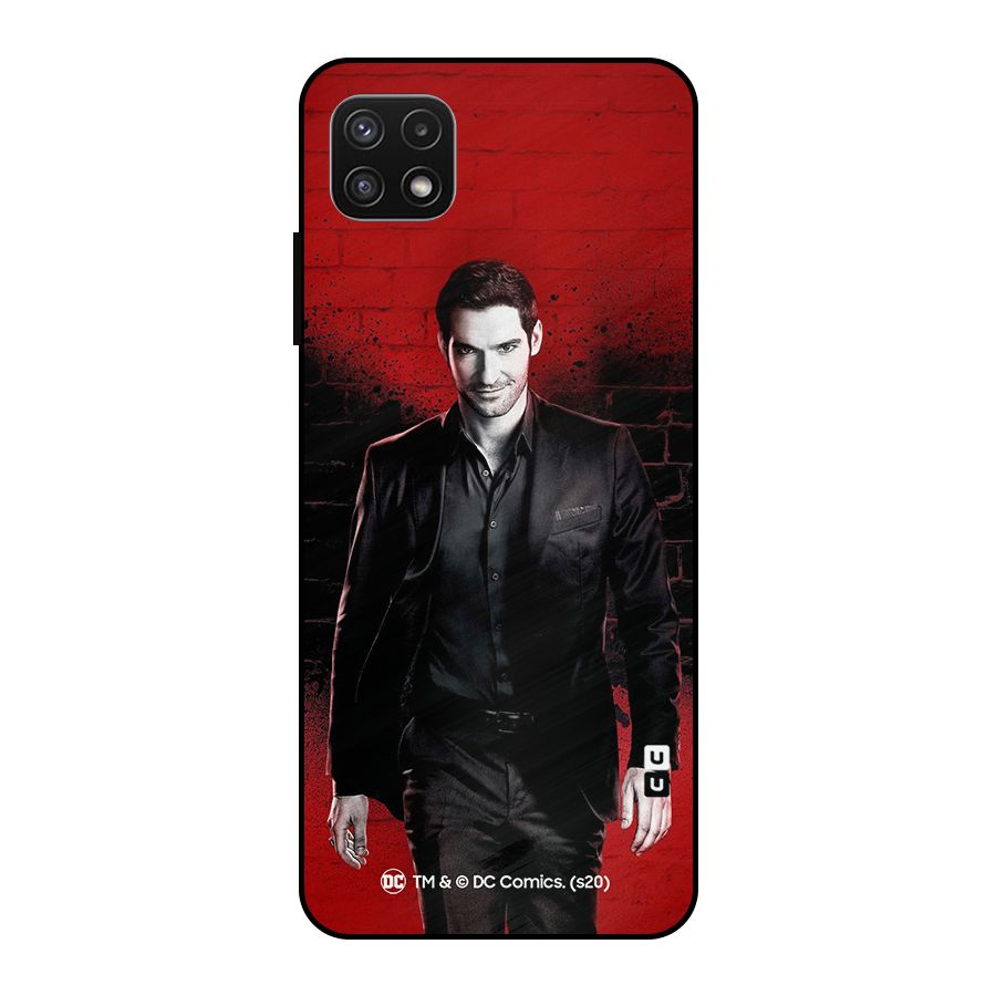 Lucifer Morningstar Wings Shadow Metal Back Case for Galaxy A22 5G